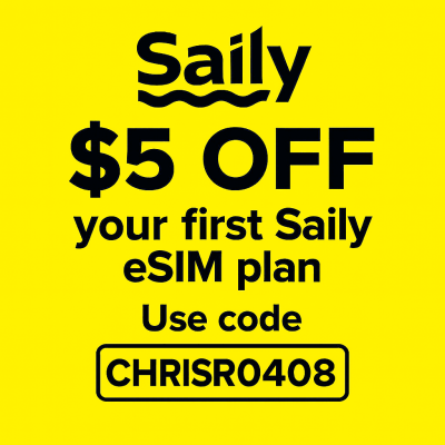 saily coupon code esim CHRISR0408 2025 2026 save $5 discount